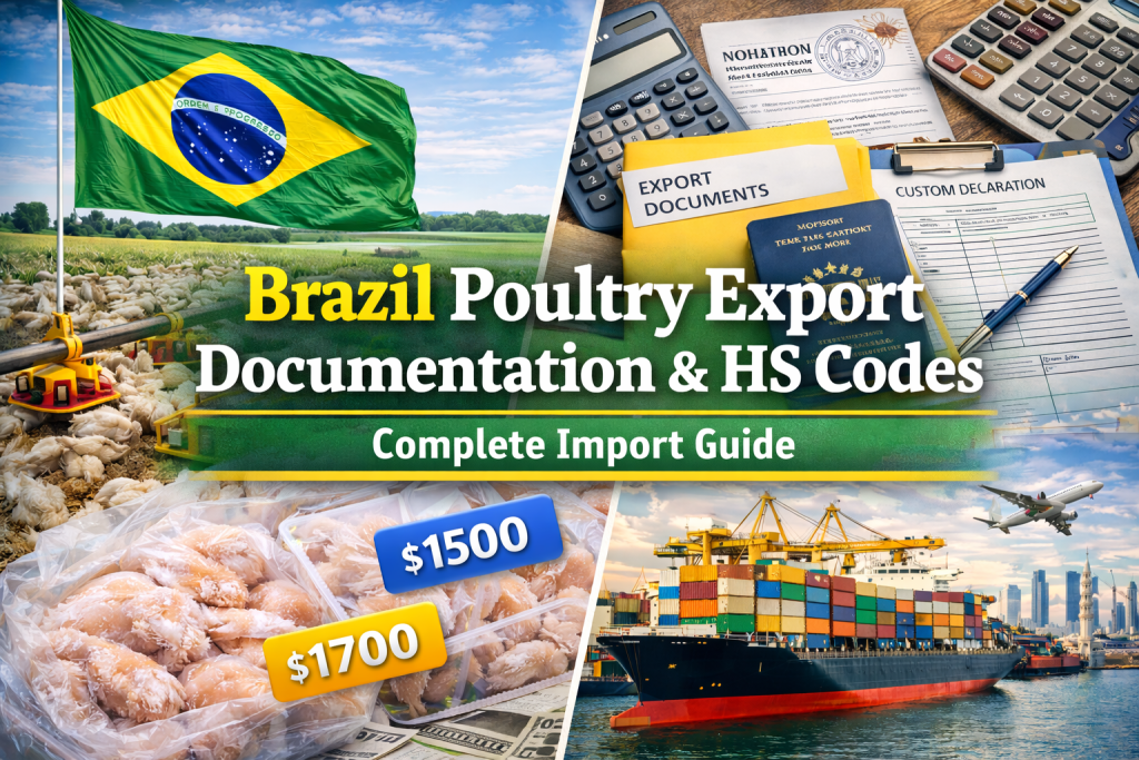 Brazil poultry export documentation and HS codes guide