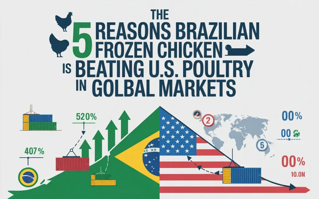 Brazil vs USA Poultry Export Comparison Global Market Analysis 2026
